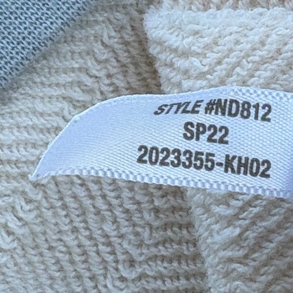 Madewell Colorblock Puff Sleeve Sweatshirt Top, Short-Sleeve, in Cream, Medium - Picture 3 of 6